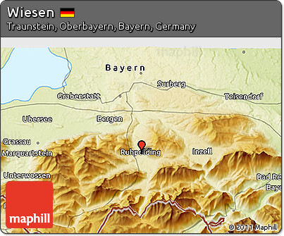 Physical 3D Map of Wiesen