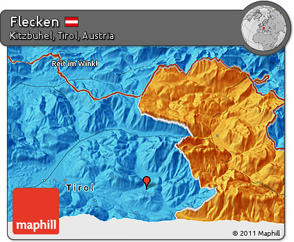 Political 3D Map of Flecken