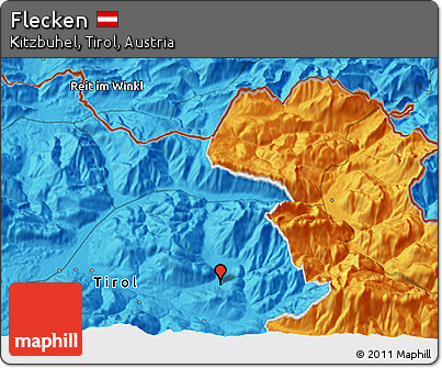Political 3D Map of Flecken
