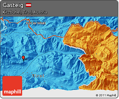 Political 3D Map of Gasteig
