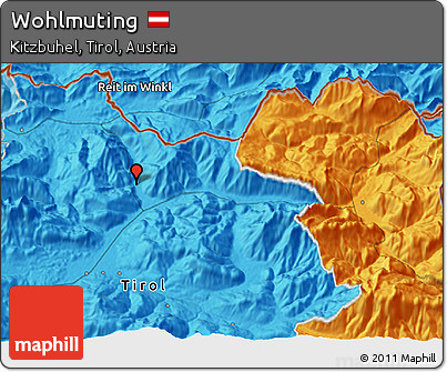 Political 3D Map of Wohlmuting