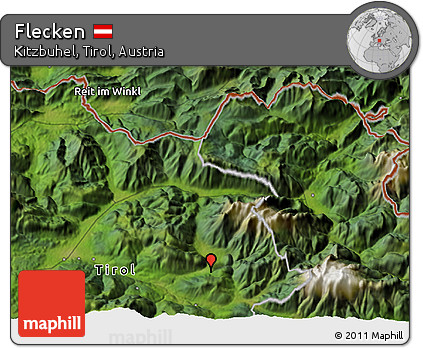 Satellite 3D Map of Flecken