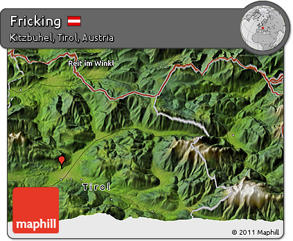 Satellite 3D Map of Fricking