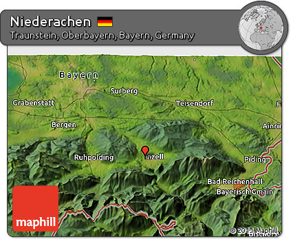 Satellite 3D Map of Niederachen
