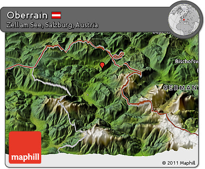 Satellite 3D Map of Oberrain