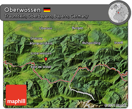 Satellite 3D Map of Oberwössen
