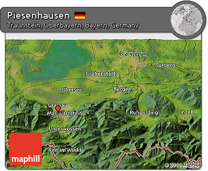 Satellite 3D Map of Piesenhausen