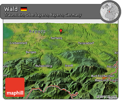Satellite 3D Map of Wald