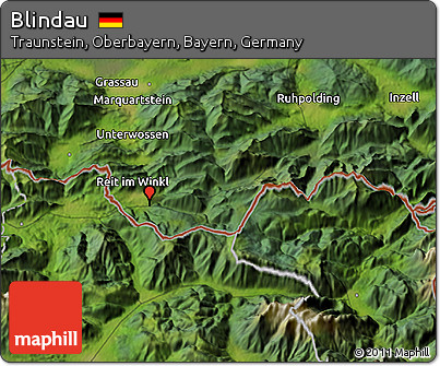 Satellite 3D Map of Blindau