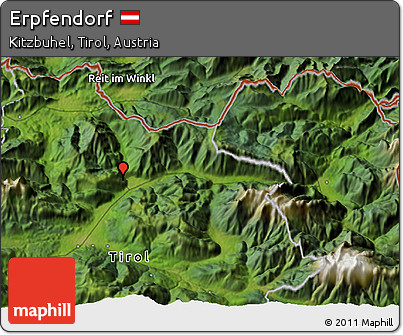 Satellite 3D Map of Erpfendorf