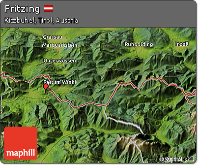 Satellite 3D Map of Fritzing