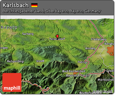 Satellite 3D Map of Karlsbach