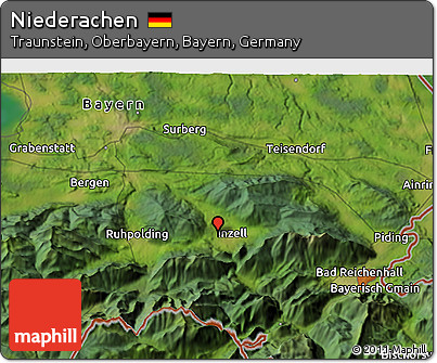 Satellite 3D Map of Niederachen