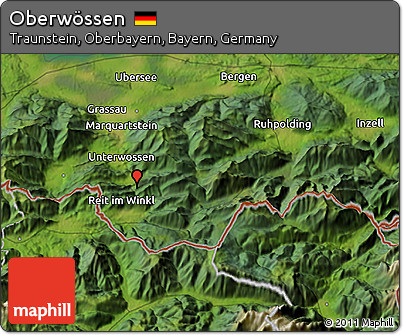 Satellite 3D Map of Oberwössen