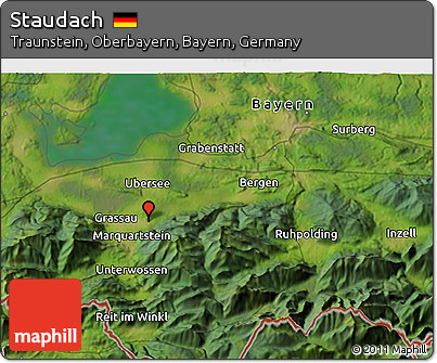 Satellite 3D Map of Staudach