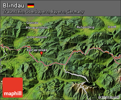 Satellite 3D Map of Blindau