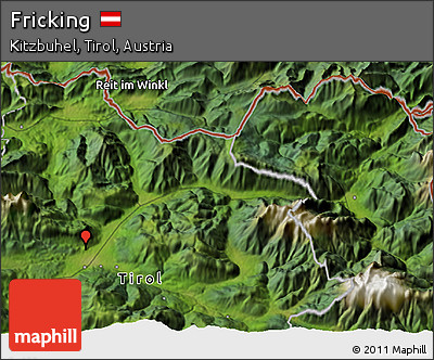 Satellite 3D Map of Fricking