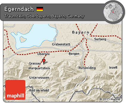 Shaded Relief 3D Map of Egerndach