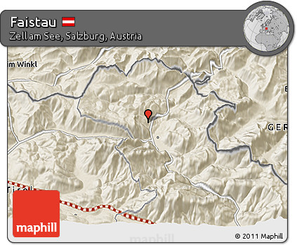 Shaded Relief 3D Map of Faistau