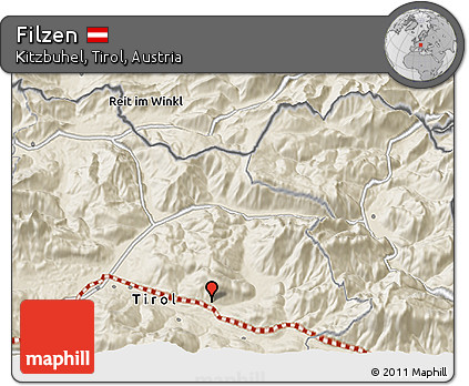 Shaded Relief 3D Map of Filzen
