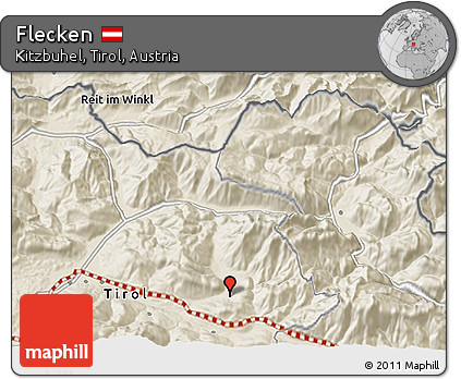 Shaded Relief 3D Map of Flecken
