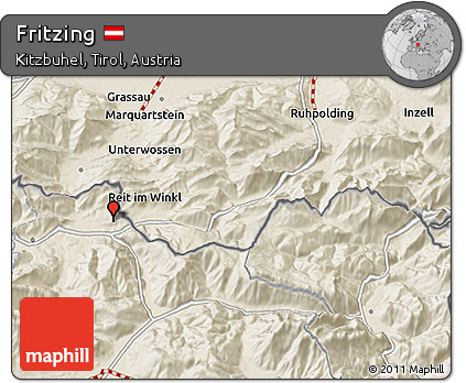 Shaded Relief 3D Map of Fritzing
