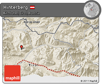 Shaded Relief 3D Map of Hinterberg