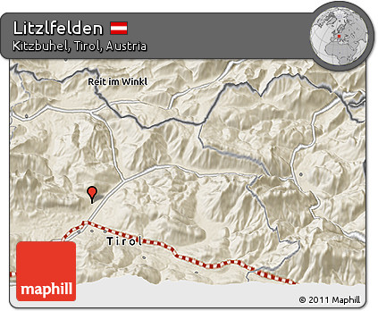 Shaded Relief 3D Map of Litzlfelden