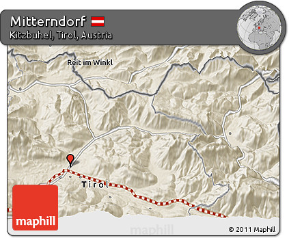 Shaded Relief 3D Map of Mitterndorf