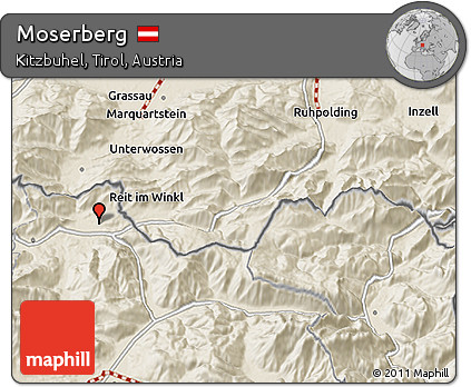 Shaded Relief 3D Map of Moserberg