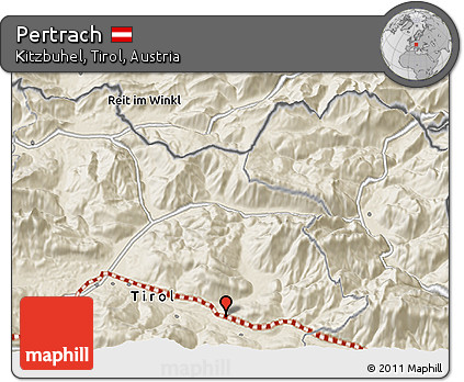 Shaded Relief 3D Map of Pertrach