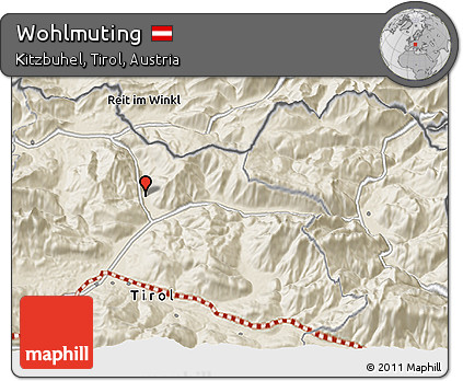 Shaded Relief 3D Map of Wohlmuting