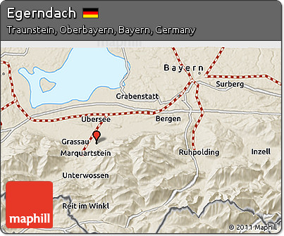 Shaded Relief 3D Map of Egerndach