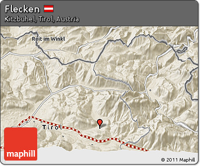 Shaded Relief 3D Map of Flecken
