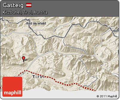 Shaded Relief 3D Map of Gasteig