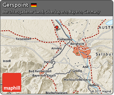 Shaded Relief 3D Map of Gerspoint