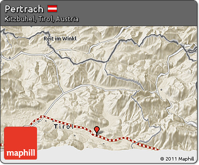 Shaded Relief 3D Map of Pertrach