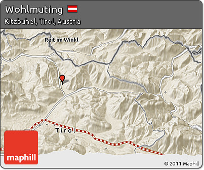 Shaded Relief 3D Map of Wohlmuting