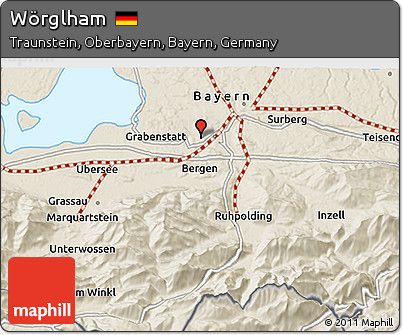 Shaded Relief 3D Map of Wörglham