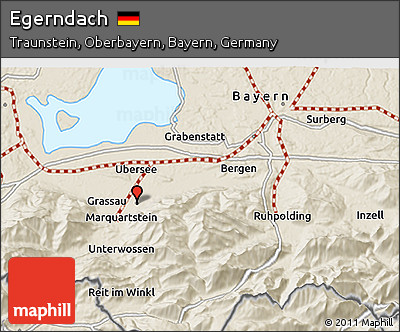 Shaded Relief 3D Map of Egerndach