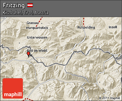 Shaded Relief 3D Map of Fritzing