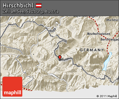 Shaded Relief 3D Map of Hirschbichl