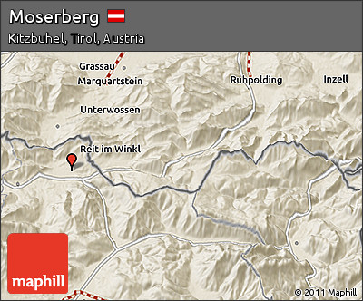 Shaded Relief 3D Map of Moserberg