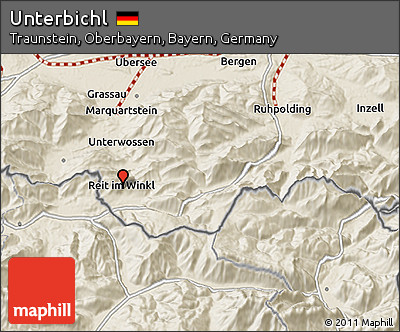 Shaded Relief 3D Map of Unterbichl