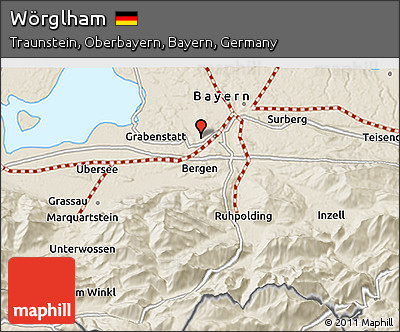 Shaded Relief 3D Map of Wörglham