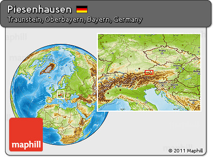 Physical Location Map of Piesenhausen