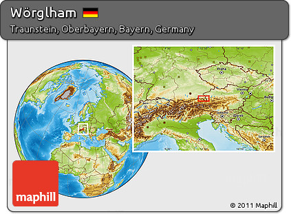 Physical Location Map of Wörglham