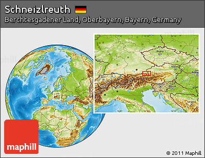 Physical Location Map of Schneizlreuth
