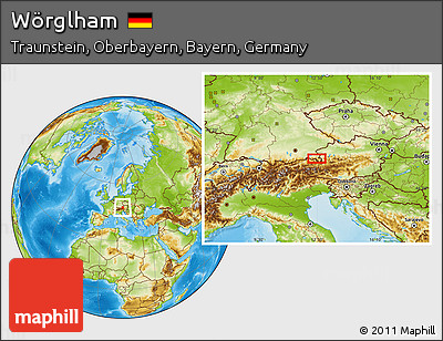 Physical Location Map of Wörglham
