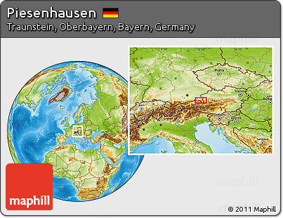 Physical Location Map of Piesenhausen